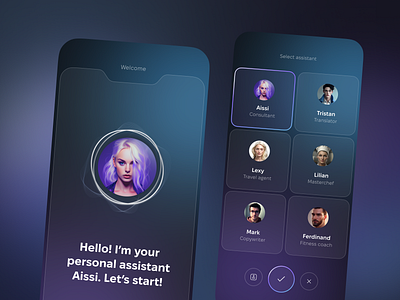 Discover Aissi: The Ultimate Voice-First AI Assistant! ai app assistant design system ios mobile smart ui ui kit ux