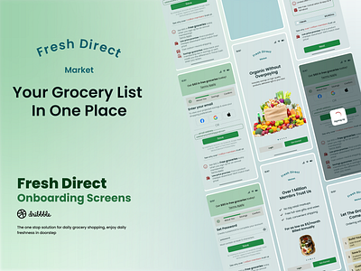 Fresh Direct Onboarding app design graphic design onboarding ui uiux user experience user interface ux