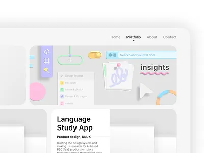 Portfolio website illustration flat graphic design icons illustration ui vector webdesign