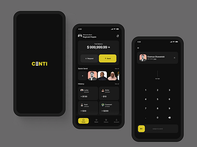 CENTI - Fintech Application UI/UX Design aesthetics design product design ui ui design uiux user experience user interface