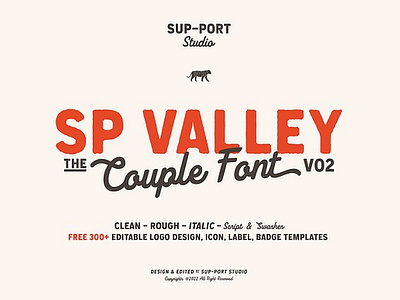 SP Valley Couple Font & Template v02 beautiful clean display font engagement hype invitation logotype rough sans serif script font text urban wedding
