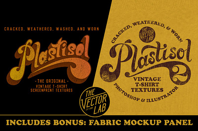 Plastisol 1&2 T-Shirt Texture Bundle grunge ink plastisol screen print screenprint t shirt tee texture vintage