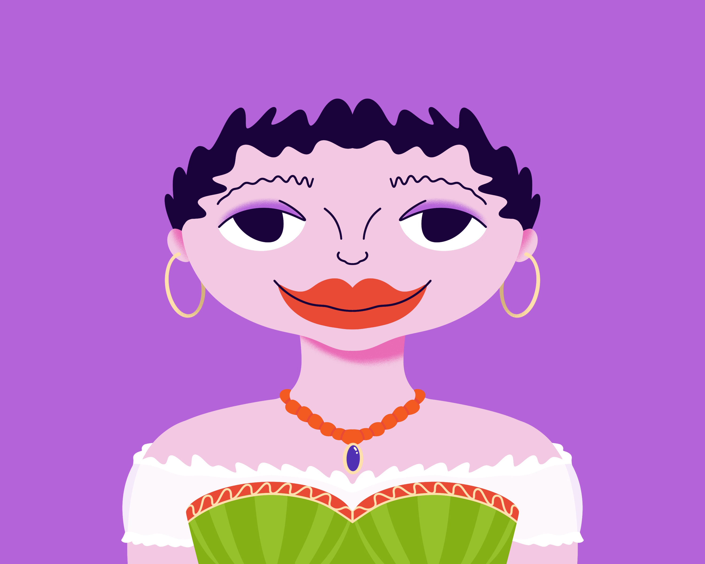 June Portraits #2 2d 2dart character drawing earrings elite eyeshadow fantasy female girl illo illustration lips person pirate portrait vector woman women