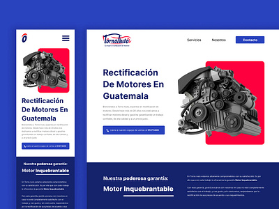 UI web design for mechanical workshop - Engine rectification car repair mechanical workshop ui user interface ux web