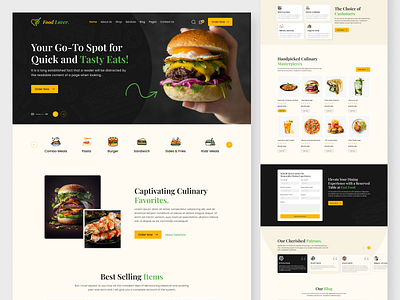 Fast Food Website Design🍕 design fast food fast food website food food and drink food delivary food landing page food order food ui design food web food website landingpage restaurant landing page design tranding food website ui uiux ux wab page web website