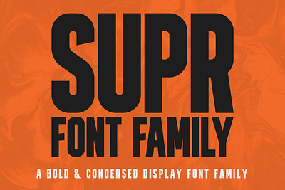 Bold Condensed Display Font Family bold display font font family headline font logo design logo font sports font super supr typeface uppercase uppercase font