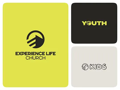 Modern Logo Design for Experience Life Church bold branding bright church design graphic design grit logo nonprofit professional yellow