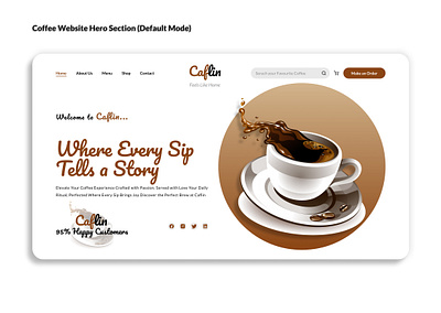 Coffee Website Hero Section coffee coffee app coffee order coffee shop coffee store coffee website figma