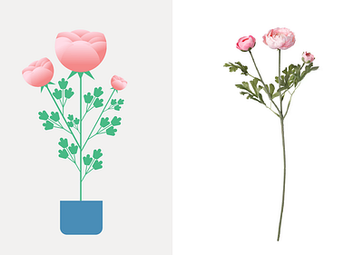 Pink blossom adobe illustrator blossom illustration digital art geometric illustration illustration