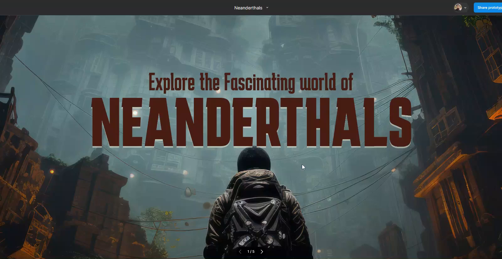 Landing Page UI - Explore the Fascinating world of Neanderthals by ...