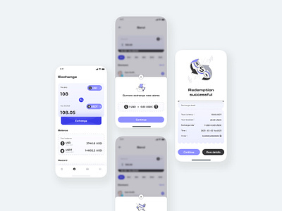 Wallet Exchange app branding design icon illustration logo ui ux