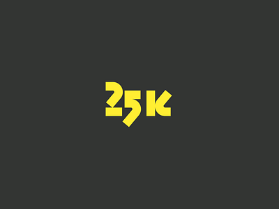 25K Follower 25 branding charge creative crypto designer end followers high hire identity illustration industry logo minimal numbers simple skilled typo viral