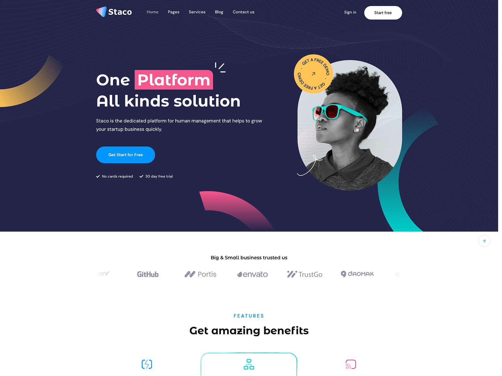 Saas Startup Landing Page By Jatin B On Dribbble Saas Startup Landing Page By Jatin B On Dribbble