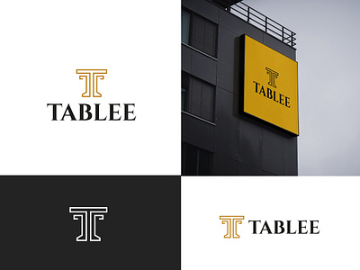 Tablee Logo Template branding furniture logo graphic design logo logo design logo template logo type table logo