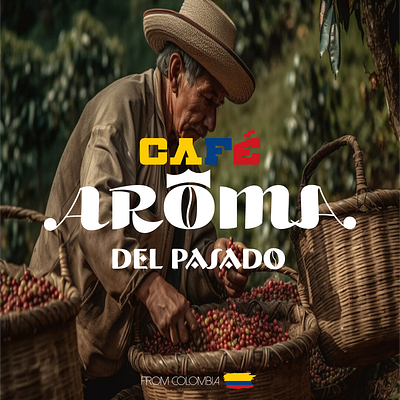 Aromas del Pasado: Café Colombiano branding graphic design illustration logo