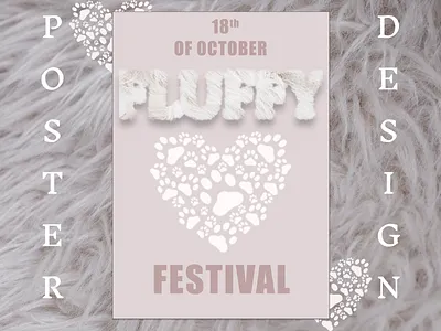 POSTER DESIGN festival poster figma fluffy festival graphic design photoshop poster ui