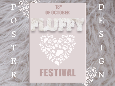 POSTER DESIGN festival poster figma fluffy festival graphic design photoshop poster ui