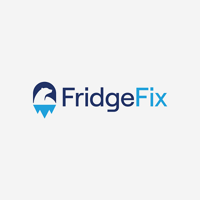 FridgeFix bear fridge ice logo negative space polar polar bear