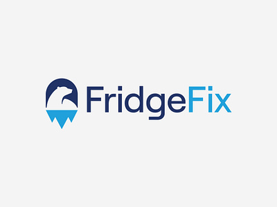 FridgeFix bear fridge ice logo negative space polar polar bear