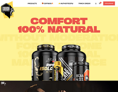 Gibbon Nutrition Landing Page design figma graphic design illustrator product ui