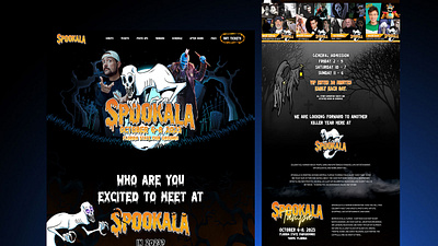 Landing Page Design Spookla design figma graphic design illustrator ui ux