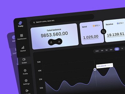 Trady - Crypto Exchange Platform | Altum Software crypto crypto app crypto dashboard crypto exchange platform crypto market crypto market dashboard crypto platform crypto platform design crypto trading crypto trading app crypto trading platform crypto uiux crypto wallet crypto wallet design crypto web app crypto web design cryptocurrency cryptocurrency platform online trading platform trading