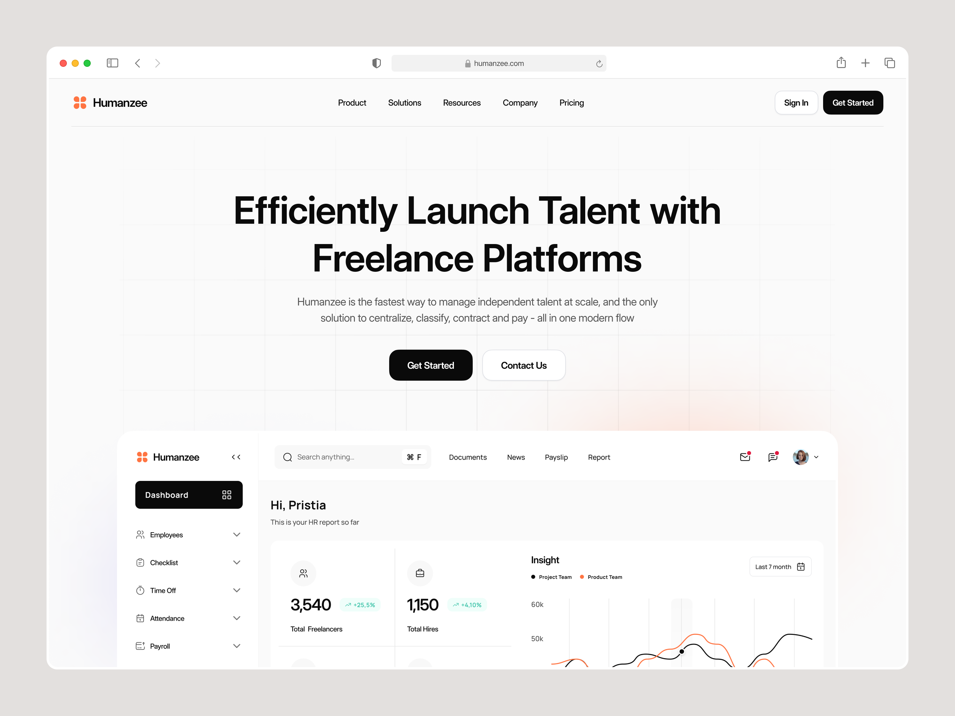 Humanzee - Website Design animation clean design designer graphic design hr landing page motion graphics saas ui uidesign ux uxdesign web web design website website design