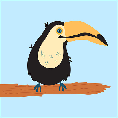 Bird illustration. 2d bird design graphic design illustration logo vector