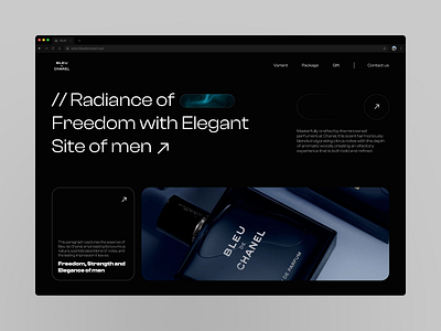 The deep of Bleu de Chanel branding chanel design elegance fragrance graphic design luxury perfume ui ui design uid uidaily uidesign uiux