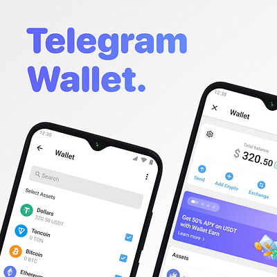 Telegram Wallet graphic design redesign ui ux