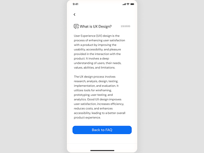 Daily UI, Expanded FAQ Section daily ui design mobile ui ui