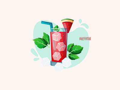 Fresh Juice fruit illustration juice
