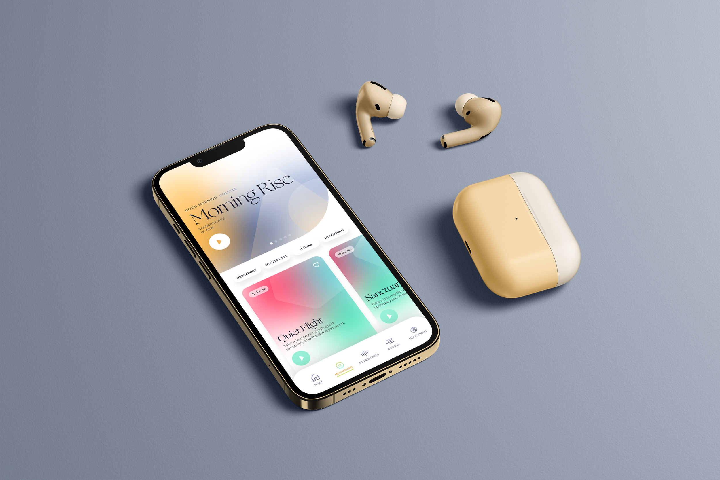 Meditation & Wellness App app design health interactive interface ios meditation mindfullness mindfulness mobile ui wellness