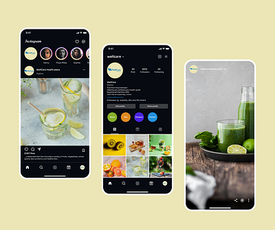 Social Media page | Instagram app design branding dark mode figma illustration instagram page mobile app social page ui ui ux designer ux website design