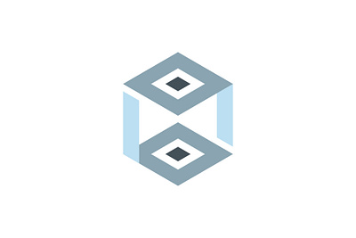 Hexagon Cube Grey Logo company