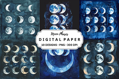 Moon Phases Backgrounds tumbler wrap