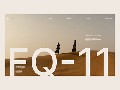 FQ-11 Landing page design minimal typography ui ui design ux web design website