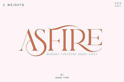 Asfire – Elegant Ligature Serif Font best serif font bold serif font branding font cricut font font design logo font for logo font for websites fonts art deco poster font printing font word font