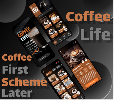 A Coffee shop app ui design app desing app ui design figma ui ux