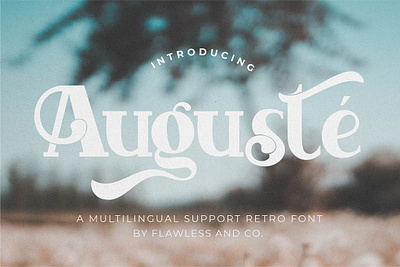 Auguste abc alphabet design graphic retro sign style text type typeface