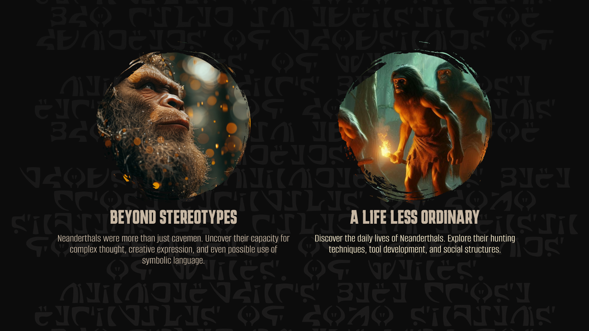 Landing Page UI - Explore the Fascinating world of Neanderthals by ...