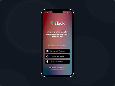 Slack Sign Up Page app redesign slack ui ux