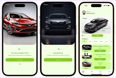 AutoEase (Car Rental App) app design graphic design typography ui ux