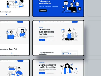 Cobrefácil Illustrations character design flat illustration startup