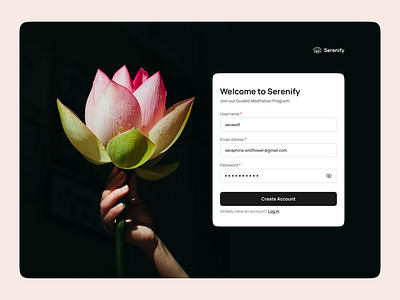 Sign Up Page behance dailyui design designinspiration figma form health interface signup ui wellness