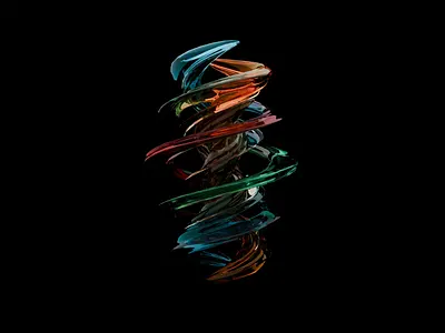 Liquid Glass 3d abstract abstract shape animation blender blender 3d colourful cycles glass loop motion graphics popular animation reflections render sound wave spinning transparent waveform website animation