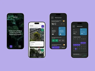 Orangio animation app appdesign automatic watering design ios minimalist mobile app service app ui user experience user interface utilities ux watering