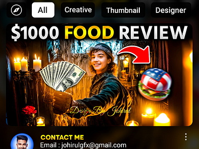 Food Review thumbnail Design attactivethumbnail clickbaitthumbnail creaivedesignerforyoutube creativethumbnail creativethumbnaildesigner ctrtincrease designerjohirul eyecatchingthumbnail graphicdesign jahirulgfs jahirulgfx johirulgfx logo moderndesginer moderndesign modernthumbnail motion graphics socailmediadesign thumbnaildesign youtubethumbnail