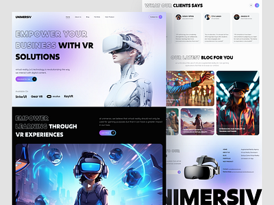 Virtual Reality AR Landing Page ar artifician intalegent arvr augmented reality future landing page product technology virtual experience vr vr shop web design website design