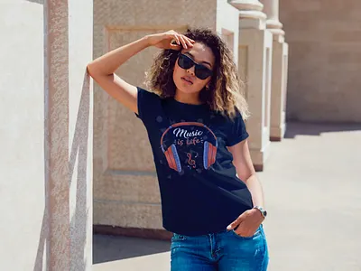 T-Shirt Design & Realistic Mockup branding design designinspiration graphic design illustration logo logo design tips ui ux vector